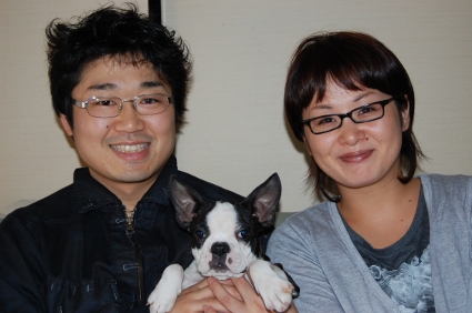ボストンテリアの子犬をご購入の静岡県浜松市の森山様